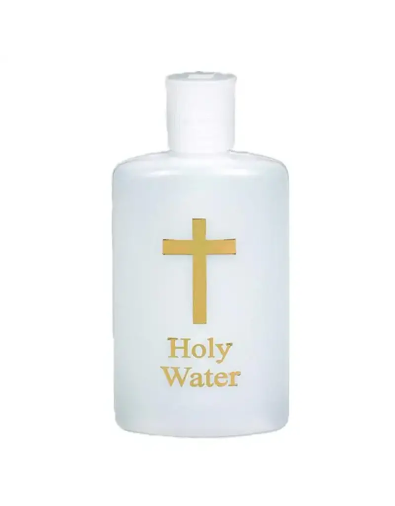Lumen Mundi 4oz. Gold Cross Holy Water Bottle