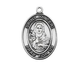 McVan Sterling Silver St. Kateri Medal With 18" Chain