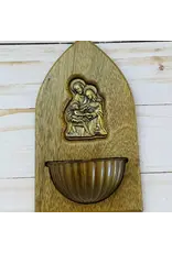 Oremus Mercy Holy Family Water Font Wood