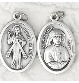 Lumen Mundi St. Faustina / Divine Mercy 1" Oxidized Medal