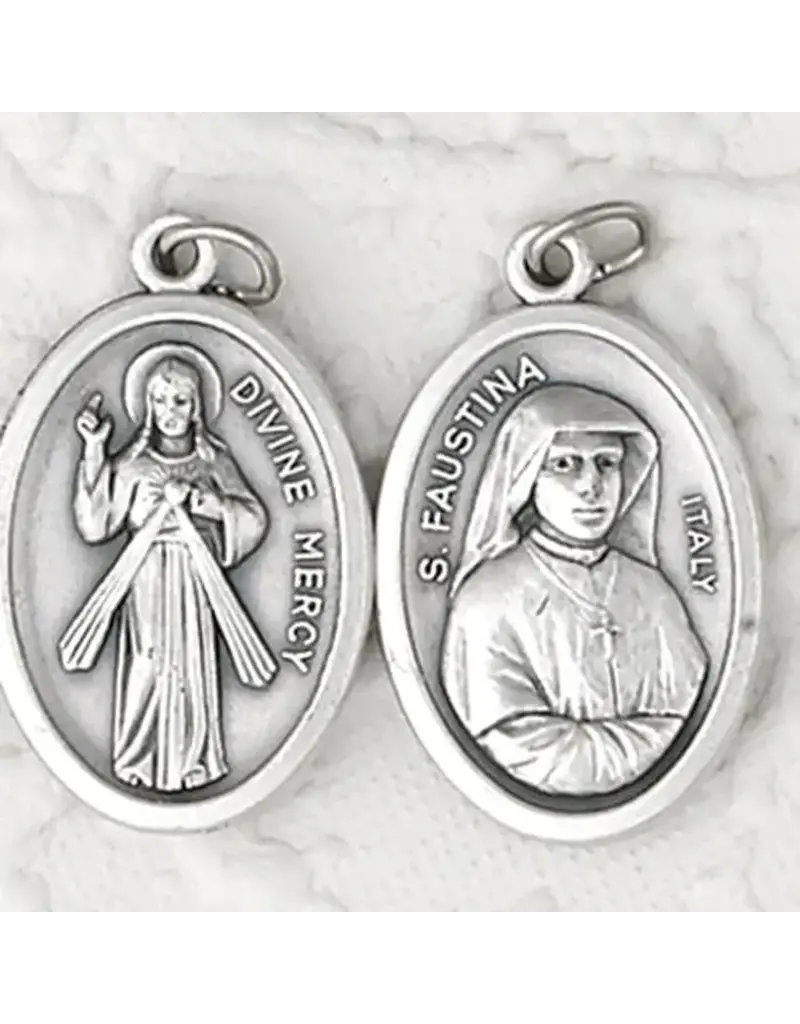 Lumen Mundi St. Faustina / Divine Mercy 1" Oxidized Medal