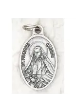 Lumen Mundi St Frances Xavier Cabrini Oxidized Medal