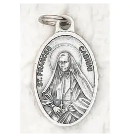 Lumen Mundi St Frances Xavier Cabrini Oxidized Medal