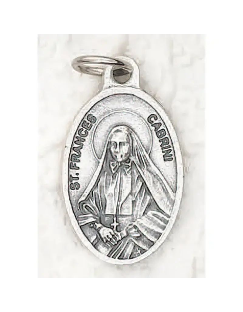 Lumen Mundi St Frances Xavier Cabrini Oxidized Medal