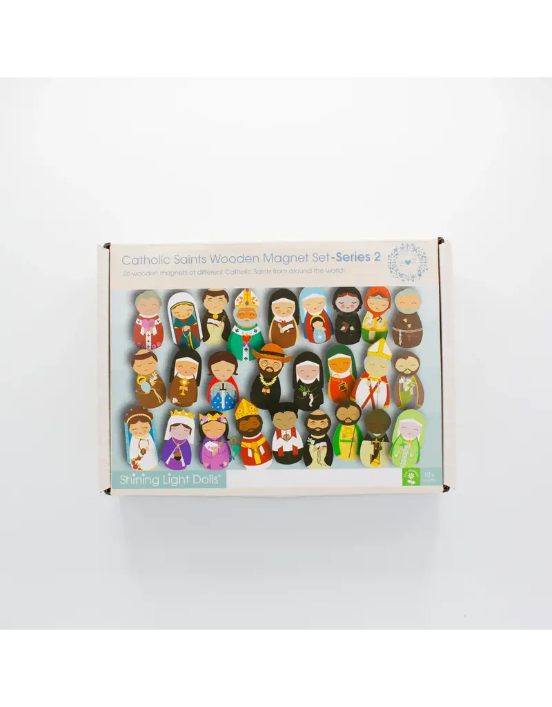 Shining Light Dolls Catholic Saints Wooden Magnet Set- Series 2
