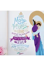 Be Still Prayer Space 11" x 14" White Frame Mary & Jesus with Hail Mary Prayer