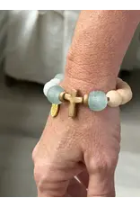Be Still Prayer Space Light Blue Rosary Bracelet – Auspice Maria