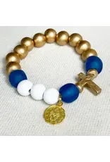 Be Still Prayer Space Blue Rosary Bracelet – Stella Maris