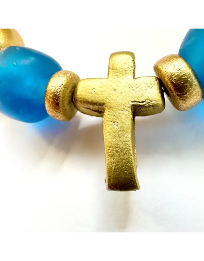 Be Still Prayer Space Blue Rosary Bracelet – Stella Maris