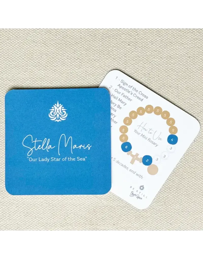 Be Still Prayer Space Blue Rosary Bracelet – Stella Maris