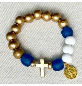 Be Still Prayer Space Blue Rosary Bracelet – Stella Maris