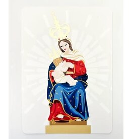 Be Still Prayer Space 9.5" x 12" Gold Framed Our Lady of La Leche with Gold Accents