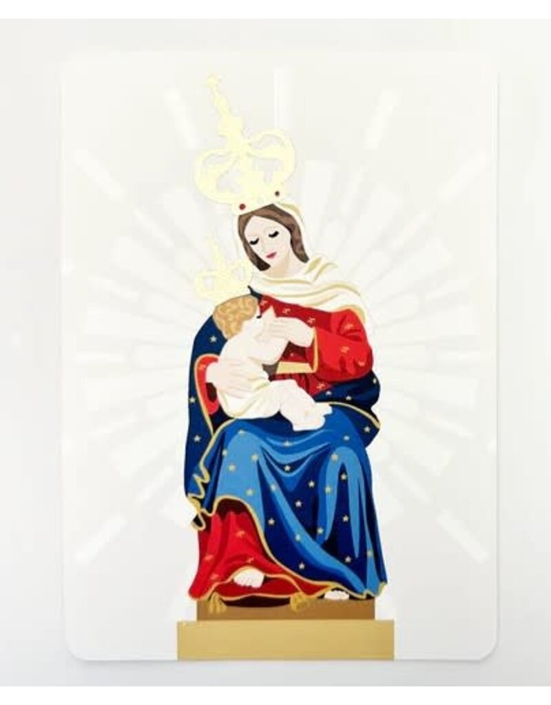 Be Still Prayer Space 9.5" x 12" Gold Framed Our Lady of La Leche with Gold Accents