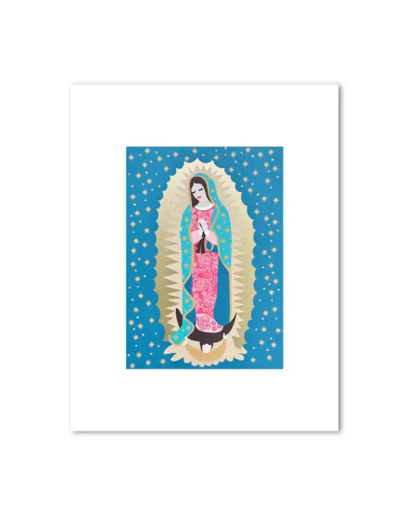 Be Still Prayer Space 9.5" x 12" Gold Framed Our Lady of Guadalupe with Gold Accents