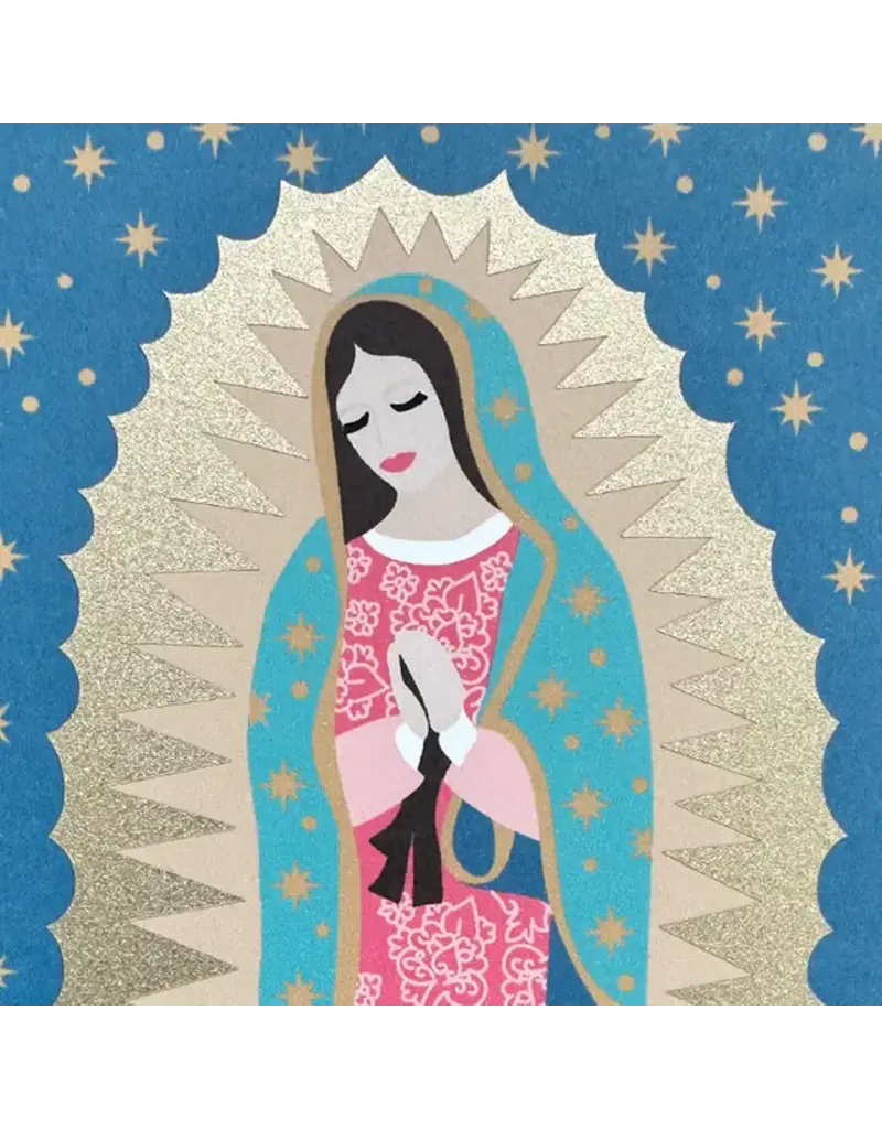 Be Still Prayer Space 9.5" x 12" Gold Framed Our Lady of Guadalupe with Gold Accents