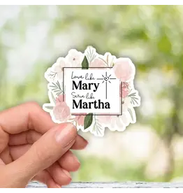 Firefly Wishes Love Like Mary, Serve Like Martha 3 x 2.75" Sticker