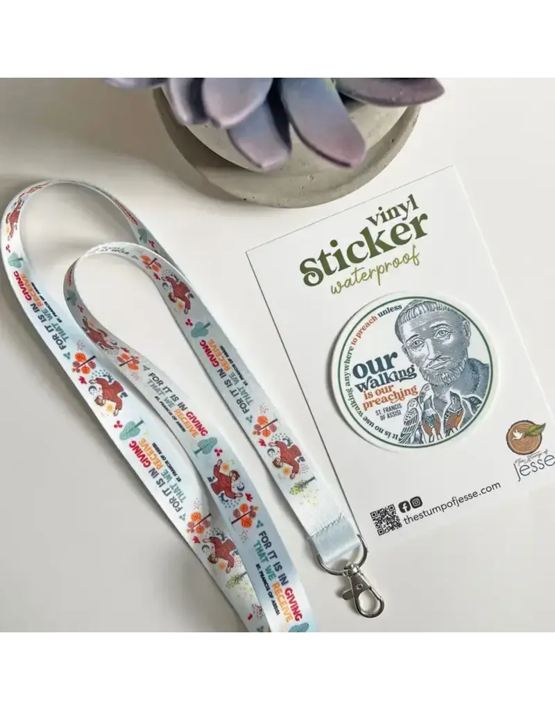 The Stump of Jesse St. Francis of Assisi Lanyard & Catholic Gift