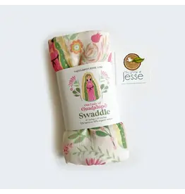 The Stump of Jesse Our Lady of Guadalupe Muslin Deluxe Swaddle | Catholic Gift