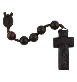 Sine Cera Dark Jujube Wood Rosary (8mm)