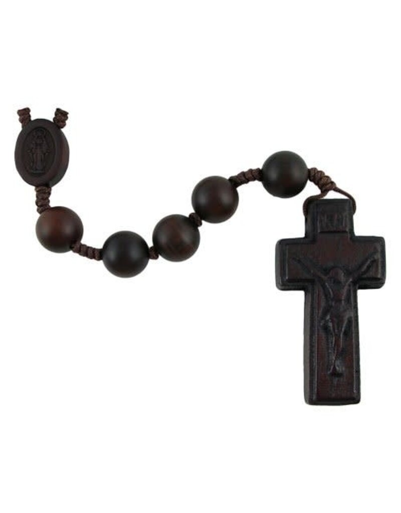 Sine Cera Dark Jujube Wood Rosary (8mm)