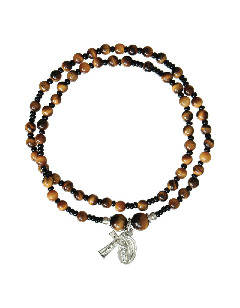Sine Cera Rosary Bracelet Tiger Eye Twist 4mm