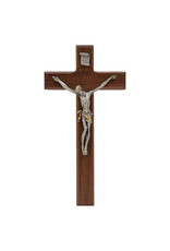 Sine Cera 7″ Walnut Wall Crucifix