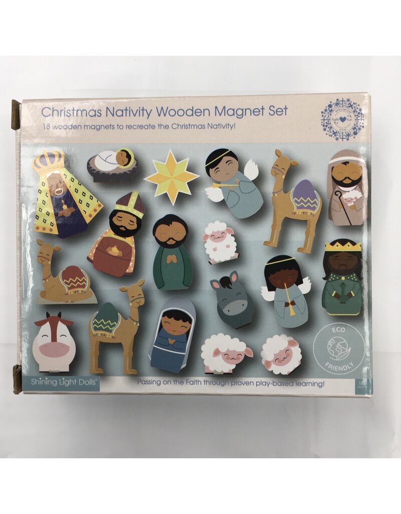 Shining Light Dolls Wooden Magnet Set: Christmas Nativity