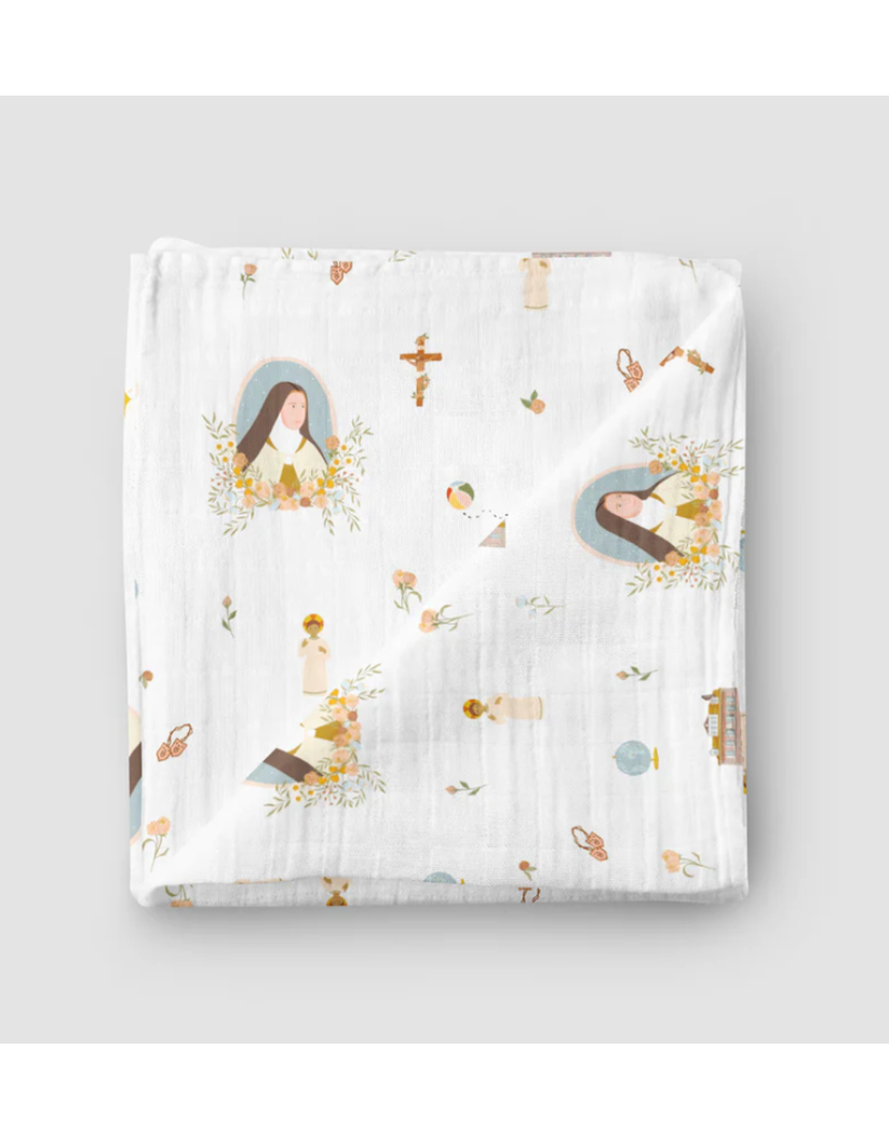 Be A Heart Swaddle: Saint Therese (Muslin)