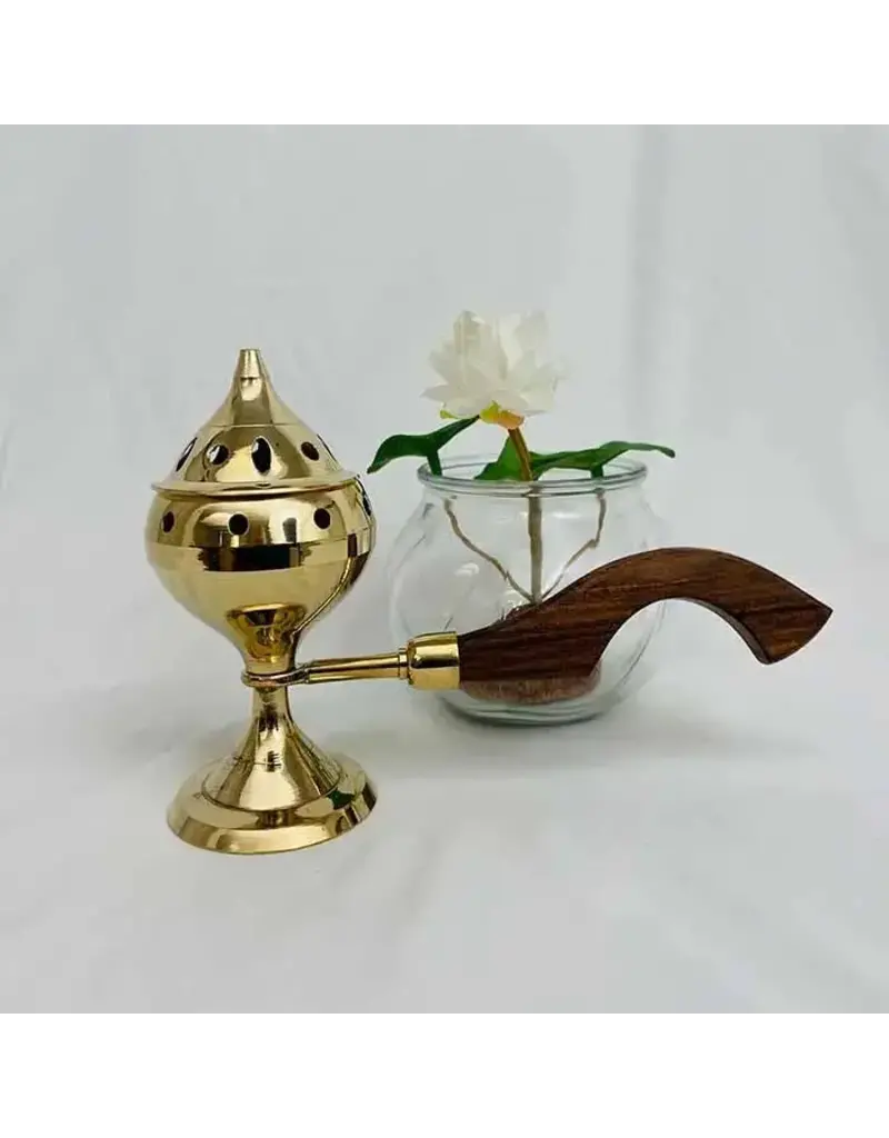 Oremus Mercy Brass Incense Burner with Handle 7"    (Moq 2)