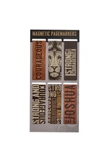 Christian Art Gifts (Set Of 6) Magnetic Pagemarker Set - Be Strong and Courageous