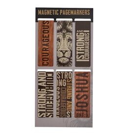 Christian Art Gifts (Set Of 6) Magnetic Pagemarker Set - Be Strong and Courageous