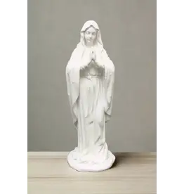 Goldscheider of Vienna 8"Adoring Virgin Statue in White