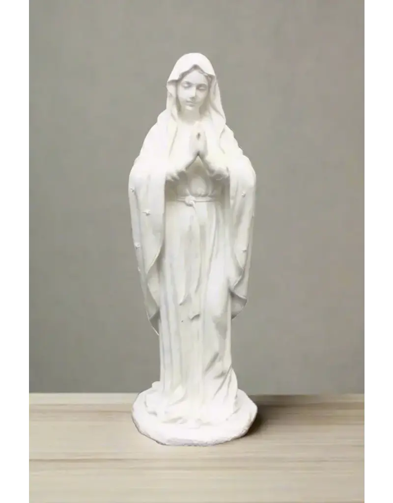 Goldscheider of Vienna 8"Adoring Virgin Statue in White