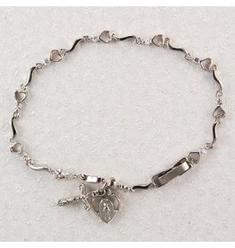 McVan 7 1/2" Cubic Zirconia Bracelet with Hearts