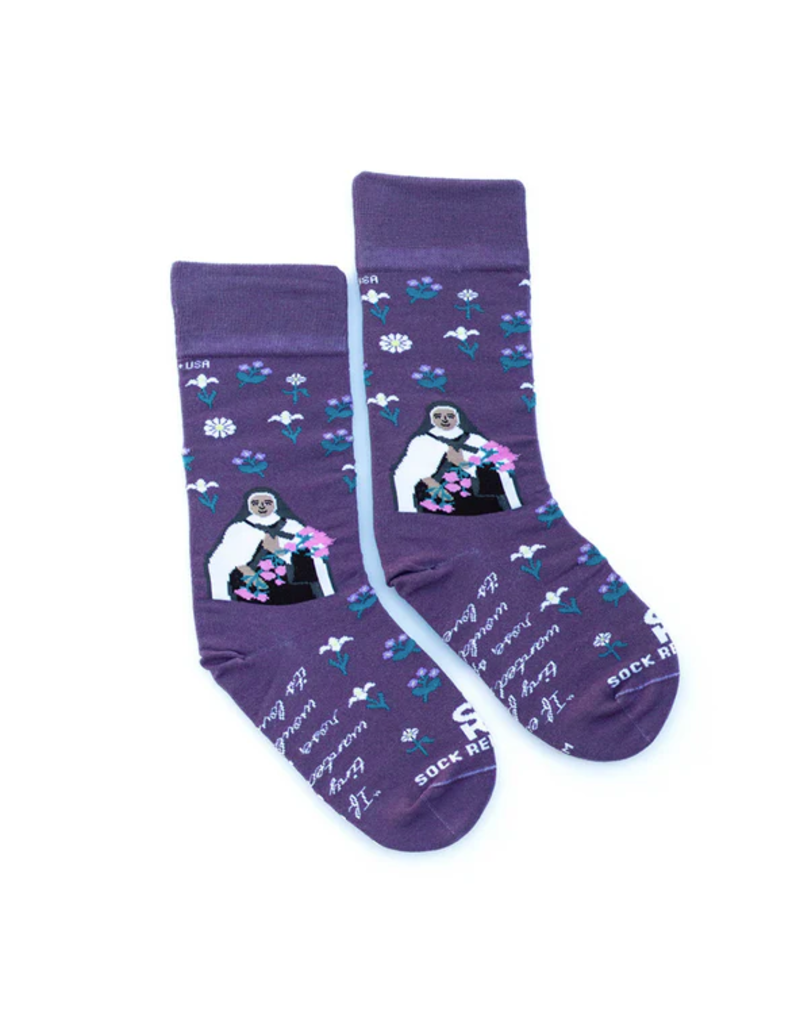 Sock Religious Sock Religious St. Therese Wildflowers Socks