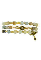 McVan 6mm Guadalupe Twistable Amonzite Rosary Bracelet
