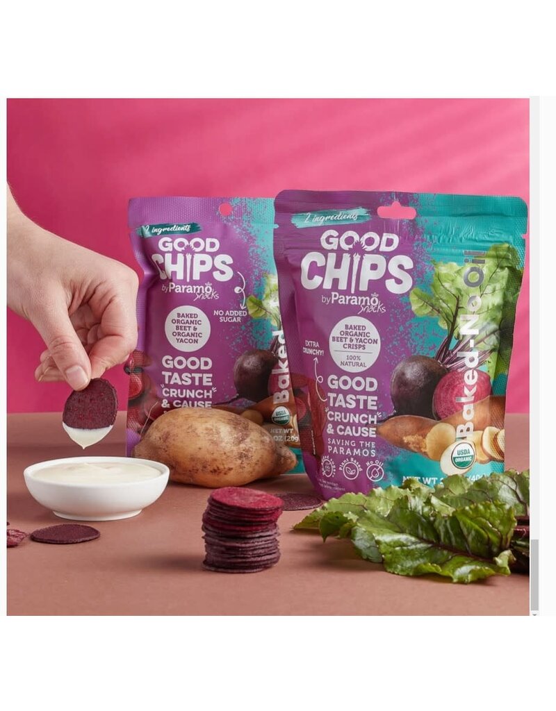 Baked Organic Beet Yacon Healthy Crispy Chips 1.4oz