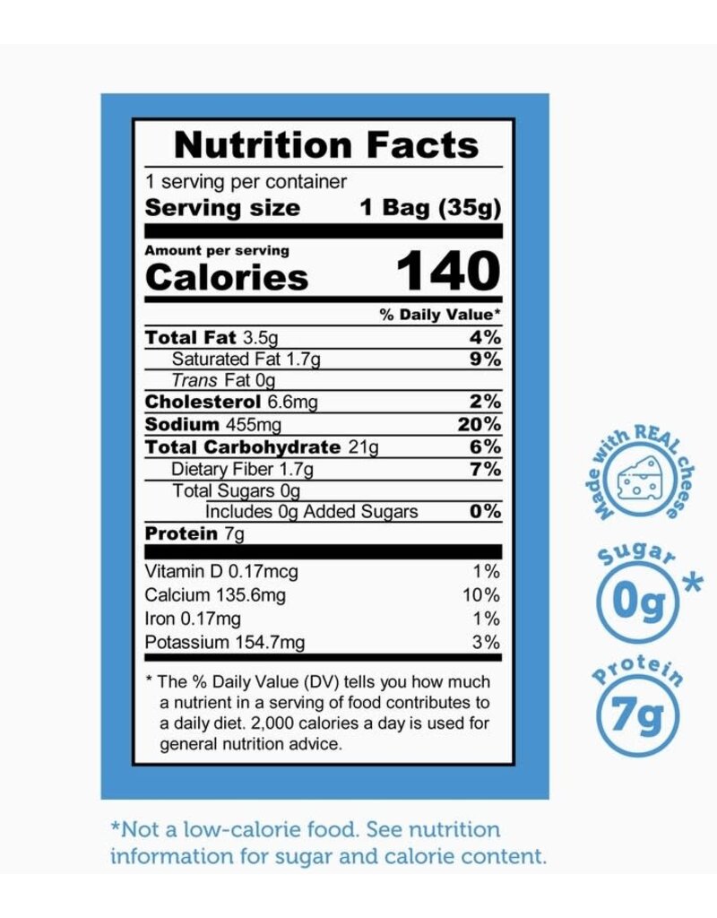 Baked Cauliflower Cheese Healthy Crispy Chips 1.2oz