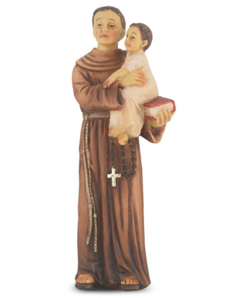 WJ Hirten 4" Statue with Prayer Card St. Anthony