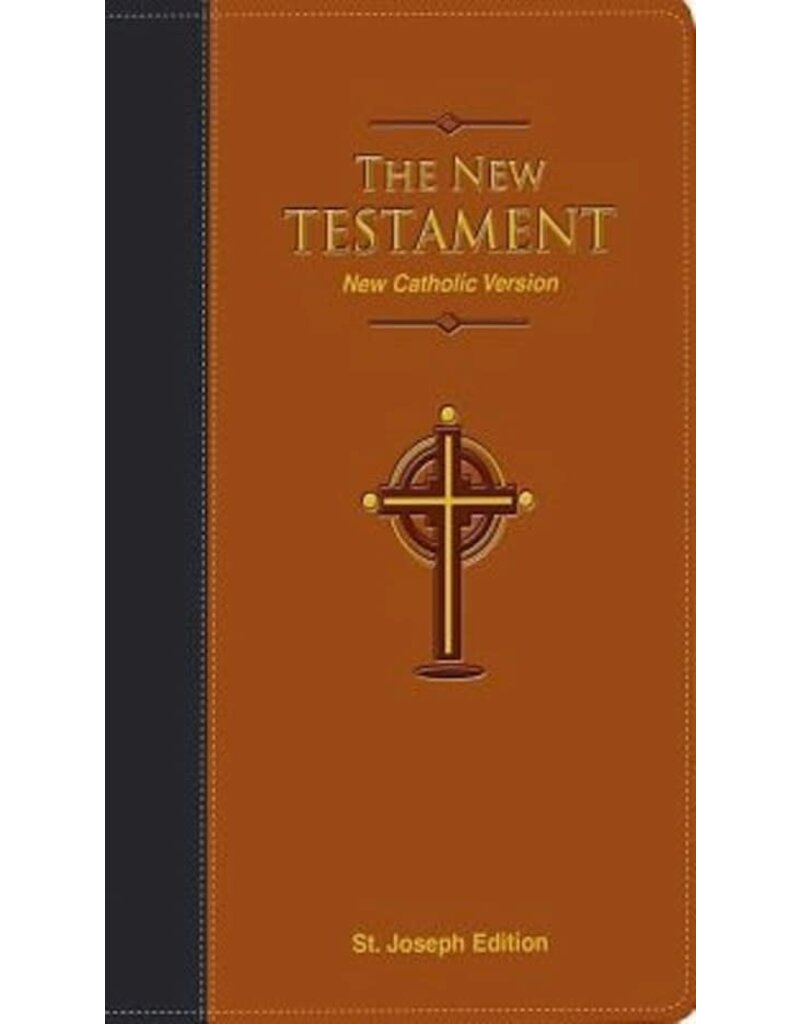 Catholic Book Publishing Corp NCB St. Joseph Edition Pocket Size New Testament-Brown Dura-Lux Imitation Leather
