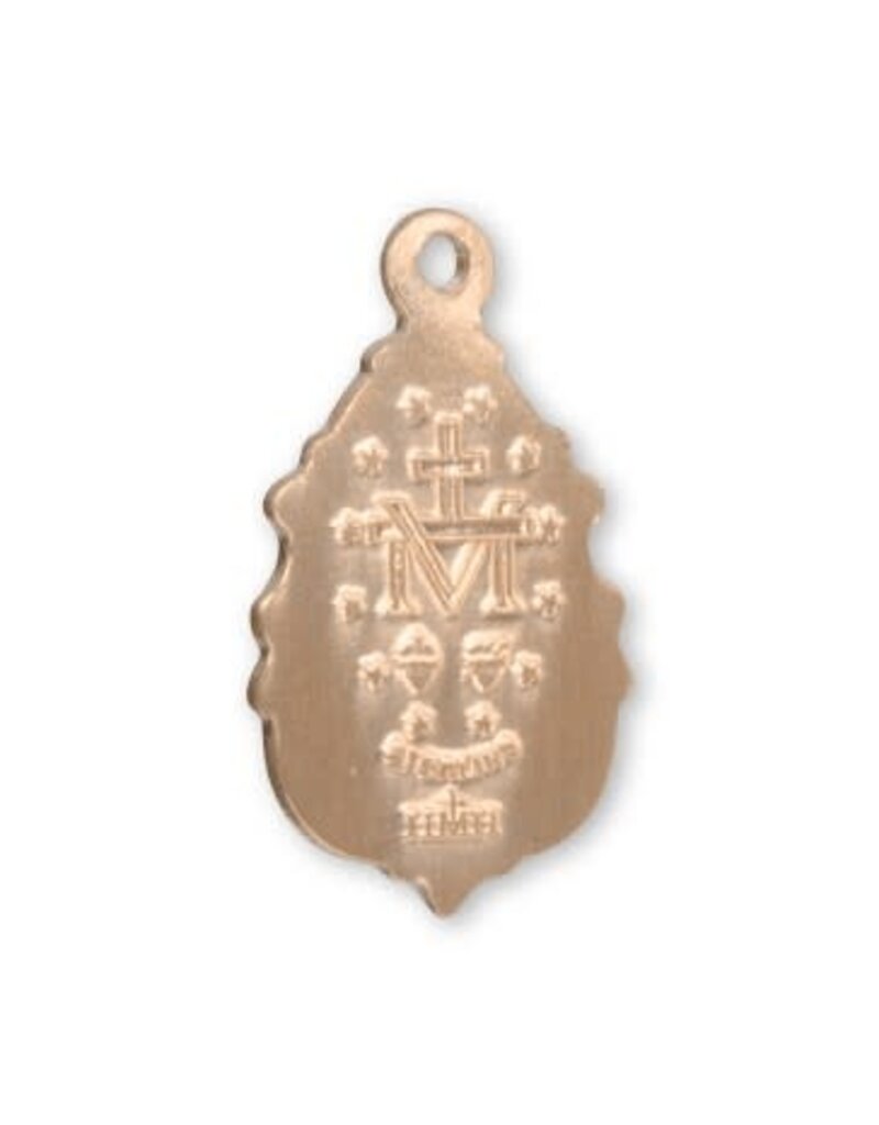 HMH Religious Gold Over Sterling Silver Fancy Baroque Miraculous Medal