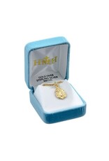 HMH Religious Gold Over Sterling Silver Fancy Baroque Miraculous Medal