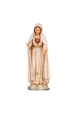 WJ Hirten 4"  Statue  with Prayer Card Immaculate Heart of Mary of Fatima