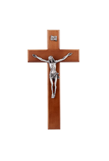Jeweled Cross Company 12" Maple Hardwood Walnut Crucifix