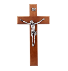 Jeweled Cross Company 12" Maple Hardwood Walnut Crucifix