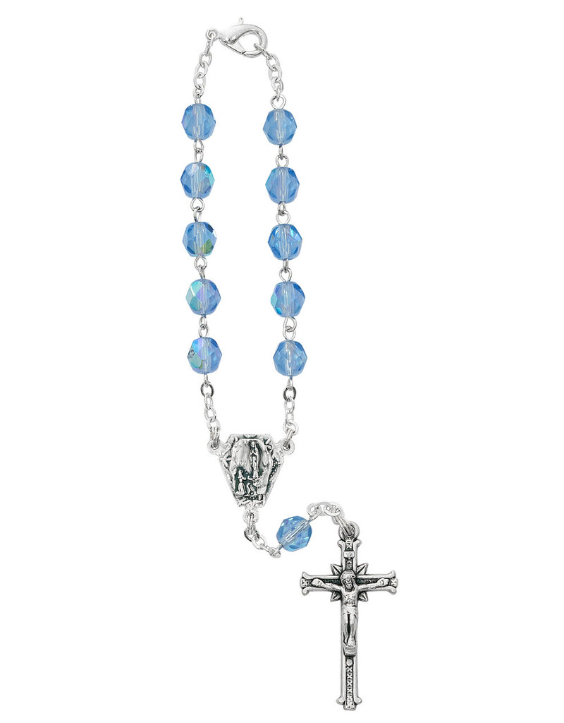McVan Blue Our Lady of Lourdes Auto Rosary