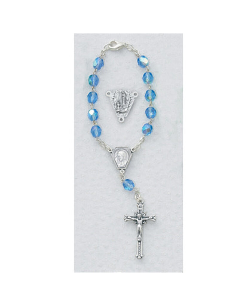 McVan Blue Our Lady of Lourdes Auto Rosary