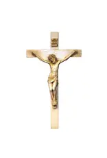 Goldscheider of Vienna Crucifix in Antiqued Alabaster & Resin 9.5"
