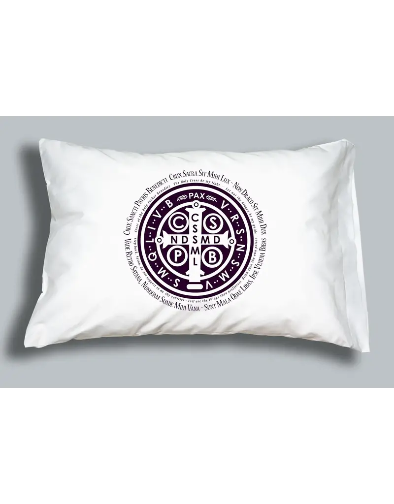 IHM Designs Saint Benedict Medal Pillowcase Double Sided
