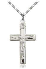 Bliss Manufacturing Sterling Silver Polished Crucifix on 18" Chain